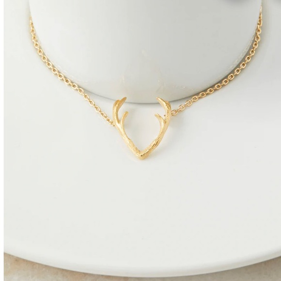 Gold dipped Antler Necklace ~ NWT - Picture 5 of 9